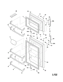 Doors parts for Kenmore Refrigerator 253.71799108 (25371799108, 253 71799108) from AppliancePartsPros.com