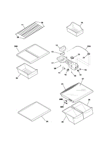 Shelves parts for Kenmore Refrigerator 253.7184410A (2537184410A, 253 7184410A) from AppliancePartsPros.com