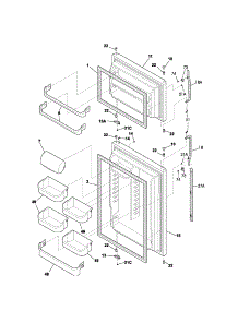Doors parts for Kenmore Refrigerator 253.7184410C (2537184410C, 253 7184410C) from AppliancePartsPros.com