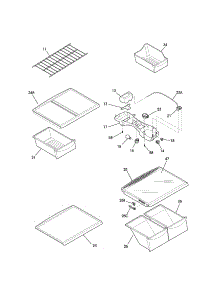Shelves parts for Kenmore Refrigerator 253.7184410C (2537184410C, 253 7184410C) from AppliancePartsPros.com