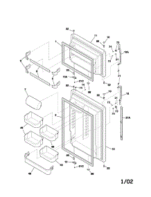 Door parts for Kenmore Refrigerator 253.71882108 (25371882108, 253 71882108) from AppliancePartsPros.com