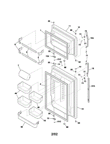 Door parts for Kenmore Refrigerator 253.7188210A (2537188210A, 253 7188210A) from AppliancePartsPros.com