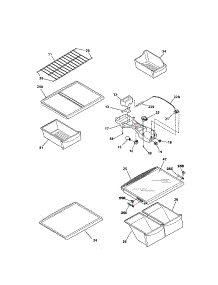 Shelves parts for Kenmore Refrigerator 253.71884100 (25371884100, 253 71884100) from AppliancePartsPros.com