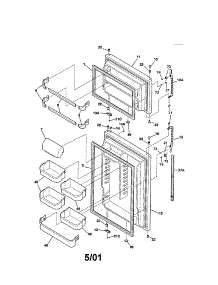 Door parts for Kenmore Refrigerator 253.71884100 (25371884100, 253 71884100) from AppliancePartsPros.com