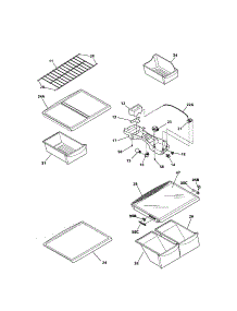 Shelves parts for Kenmore Refrigerator 253.71884102 (25371884102, 253 71884102) from AppliancePartsPros.com