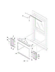 Window Mounting Parts parts for Kenmore Air Conditioner 253.72055201 (25372055201, 253 72055201) from AppliancePartsPros.com