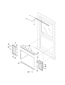 Window Mounting Parts parts for Kenmore Air Conditioner 253.72088200 (25372088200, 253 72088200) from AppliancePartsPros.com