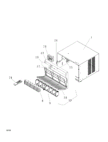 Cabinet Front And Wrapper parts for Kenmore Air Conditioner 253.72088200 (25372088200, 253 72088200) from AppliancePartsPros.com