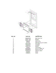 Mounting Parts parts for Kenmore Air Conditioner 253.72106100 (25372106100, 253 72106100) from AppliancePartsPros.com