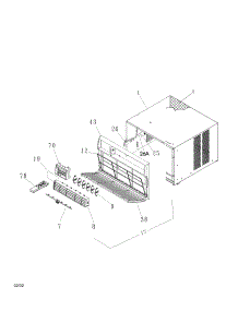Cabinet Front And Wrapper parts for Kenmore Air Conditioner 253.72115200 (25372115200, 253 72115200) from AppliancePartsPros.com