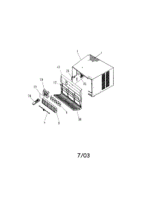 Cabinet Front And Wrapper parts for Kenmore Air Conditioner 253.72156200 (25372156200, 253 72156200) from AppliancePartsPros.com