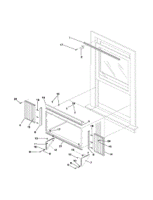Window Mounting Parts parts for Kenmore Air Conditioner 253.72175200 (25372175200, 253 72175200) from AppliancePartsPros.com