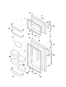 Doors parts for Kenmore Refrigerator 253.72243202 (25372243202, 253 72243202) from AppliancePartsPros.com