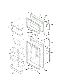 Door parts for Kenmore Refrigerator 253.72244201 (25372244201, 253 72244201) from AppliancePartsPros.com