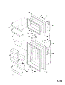 Doors parts for Kenmore Refrigerator 253.72872202 (25372872202, 253 72872202) from AppliancePartsPros.com