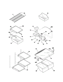 Shelves parts for Kenmore Refrigerator 253.72879201 (25372879201, 253 72879201) from AppliancePartsPros.com