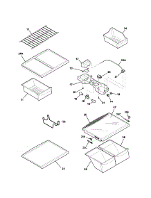 Shelves parts for Kenmore Refrigerator 253.73084303 (25373084303, 253 73084303) from AppliancePartsPros.com