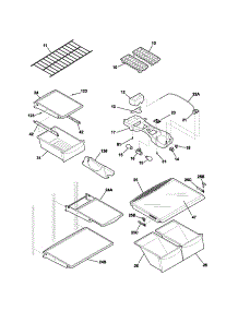 Shelves parts for Kenmore Refrigerator 253.73094302 (25373094302, 253 73094302) from AppliancePartsPros.com