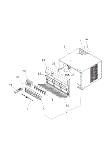 Cabinet Front And Wrapper parts for Kenmore Air Conditioner 253.73125301 (25373125301, 253 73125301) from AppliancePartsPros.com