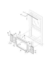 Window Mounting Parts parts for Kenmore Air Conditioner 253.73125301 (25373125301, 253 73125301) from AppliancePartsPros.com