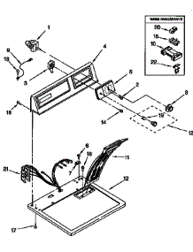 Top And Console parts for Kenmore Dryer 110.96511120 (11096511120, 110 96511120) from AppliancePartsPros.com