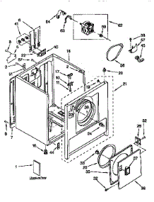Cabinet parts for Kenmore Dryer 110.96512210 (11096512210, 110 96512210) from AppliancePartsPros.com