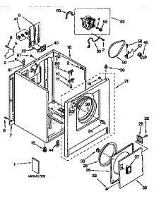 Cabinet parts for Kenmore Dryer 110.96520110 (11096520110, 110 96520110) from AppliancePartsPros.com