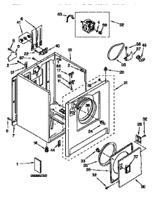 Cabinet parts for Kenmore Dryer 110.96520120 (11096520120, 110 96520120) from AppliancePartsPros.com