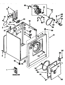 Cabinet Parts parts for Kenmore Dryer 110.96529100 (11096529100, 110 96529100) from AppliancePartsPros.com