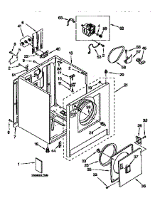 Cabinet parts for Kenmore Dryer 110.96529110 (11096529110, 110 96529110) from AppliancePartsPros.com