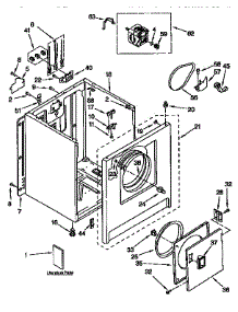 Cabinet parts for Kenmore Dryer 110.96529120 (11096529120, 110 96529120) from AppliancePartsPros.com