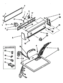 Top And Console parts for Kenmore Dryer 110.96529120 (11096529120, 110 96529120) from AppliancePartsPros.com