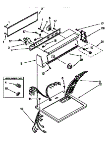 Top And Console Parts parts for Kenmore Dryer 110.96529800 (11096529800, 110 96529800) from AppliancePartsPros.com
