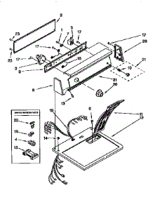 Top And Console parts for Kenmore Dryer 110.96529830 (11096529830, 110 96529830) from AppliancePartsPros.com