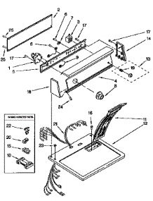 Top And Console parts for Kenmore Dryer 110.96530110 (11096530110, 110 96530110) from AppliancePartsPros.com
