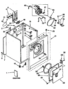 Cabinet Parts parts for Kenmore Dryer 110.96550100 (11096550100, 110 96550100) from AppliancePartsPros.com