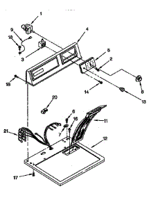 Top And Console Parts parts for Kenmore Dryer 110.96550100 (11096550100, 110 96550100) from AppliancePartsPros.com