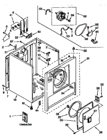 Cabinet parts for Kenmore Dryer 110.96550110 (11096550110, 110 96550110) from AppliancePartsPros.com