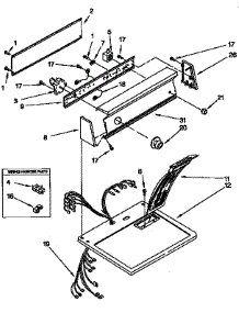 Top And Console Parts parts for Kenmore Dryer 110.96551200 (11096551200, 110 96551200) from AppliancePartsPros.com