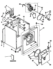 Cabinet Parts parts for Kenmore Dryer 110.96551200 (11096551200, 110 96551200) from AppliancePartsPros.com