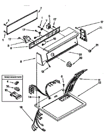 Top And Console parts for Kenmore Dryer 110.96551210 (11096551210, 110 96551210) from AppliancePartsPros.com