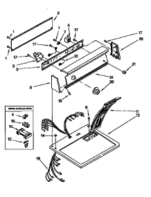 Top And Console parts for Kenmore Dryer 110.96551220 (11096551220, 110 96551220) from AppliancePartsPros.com