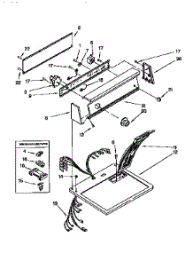 Top And Console parts for Kenmore Dryer 110.96551230 (11096551230, 110 96551230) from AppliancePartsPros.com