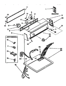 Top And Console parts for Kenmore Dryer 110.96560110 (11096560110, 110 96560110) from AppliancePartsPros.com