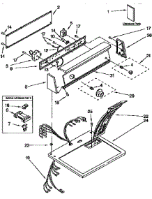 Top And Console parts for Kenmore Dryer 110.96560200 (11096560200, 110 96560200) from AppliancePartsPros.com