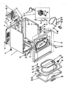Cabinet parts for Kenmore Dryer 110.96560810 (11096560810, 110 96560810) from AppliancePartsPros.com