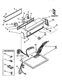 Top & Console parts for Kenmore Dryer 110.96560820 (11096560820, 110 96560820) from AppliancePartsPros.com