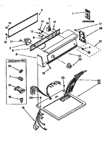 Top And Console parts for Kenmore Dryer 110.96561210 (11096561210, 110 96561210) from AppliancePartsPros.com