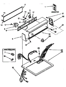 Top And Console Parts parts for Kenmore Dryer 110.96561800 (11096561800, 110 96561800) from AppliancePartsPros.com