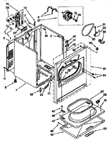 Cabinet parts for Kenmore Dryer 110.96562200 (11096562200, 110 96562200) from AppliancePartsPros.com